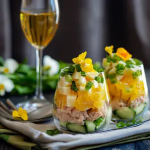 Œufs Mimosa en Verrines : Élégance et Saveur
