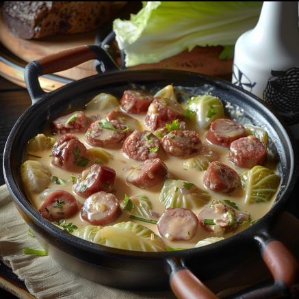 Fondue d'endives saucisses fumées Depuis recettemoderne.com