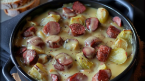 Fondue d'endives saucisses fumées Depuis recettemoderne.com