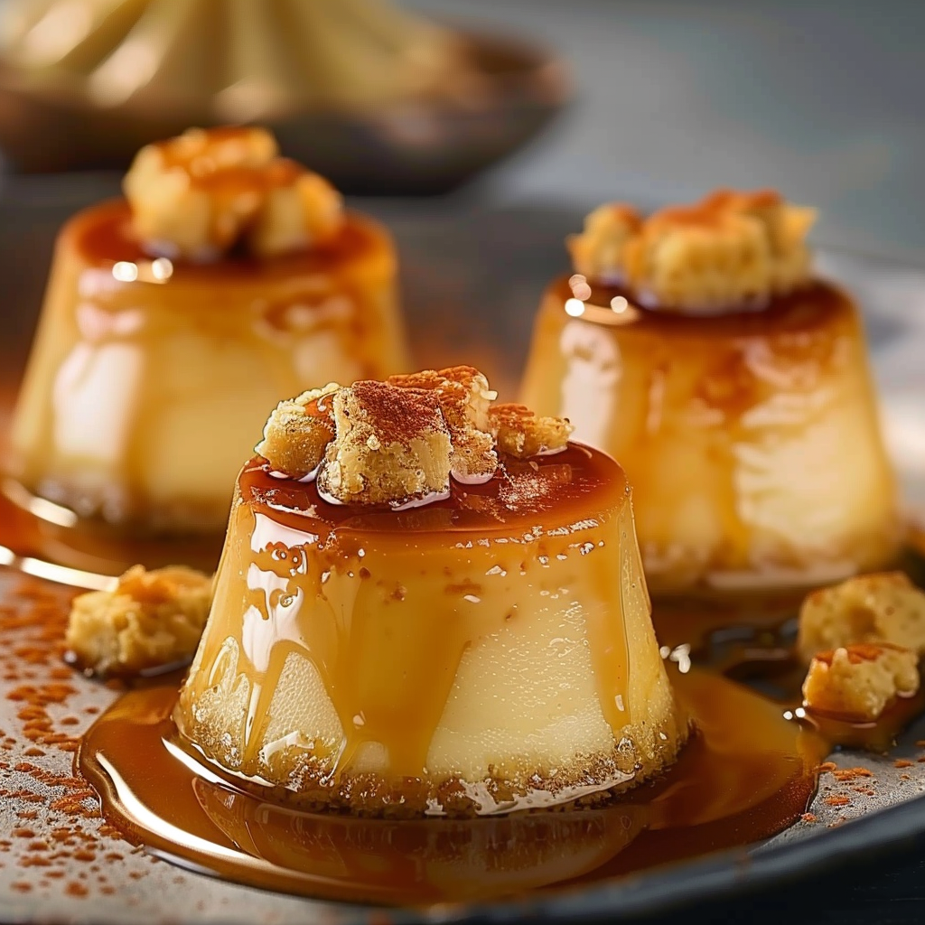 Petits Flans au Nougat de Montélimar depuis recettemoderne.com
