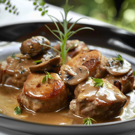 Paupiettes de Veau à la Sauce Forestière Depuis recettemoderne.com