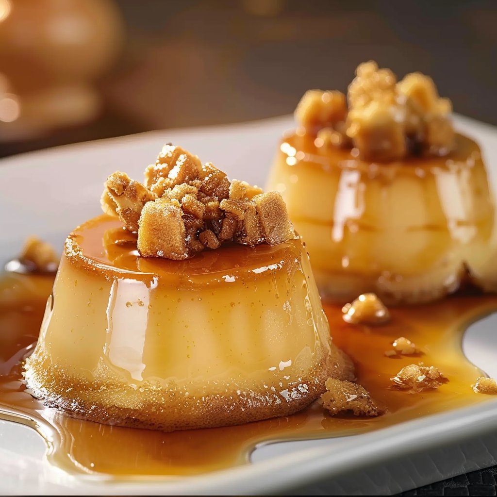 Petits Flans au Nougat de Montélimar depuis recettemoderne.com