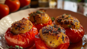 Pommes de Terre Farcies aux Tomates Cerise Depuis receettemoderne.com