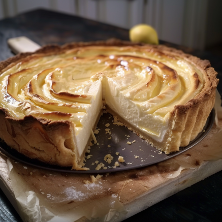 Tarte au Fromage Blanc Citronnée Depuis recettemoderne.com