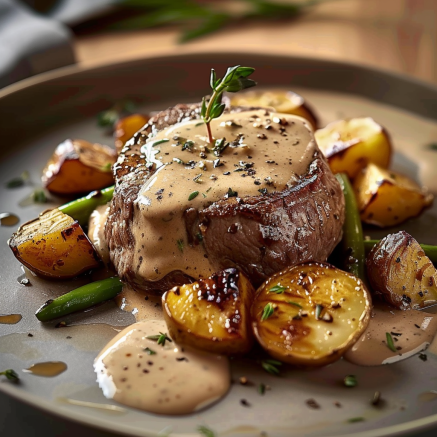 Filet de Bœuf à la Crème et Échalotes recettemoderne.com