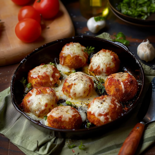 Boulettes de Viande Hachée à la Mozzarella