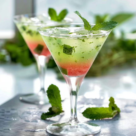 Mocktail à la Pastèque et à la Menthe Depuis recettemoderne.com