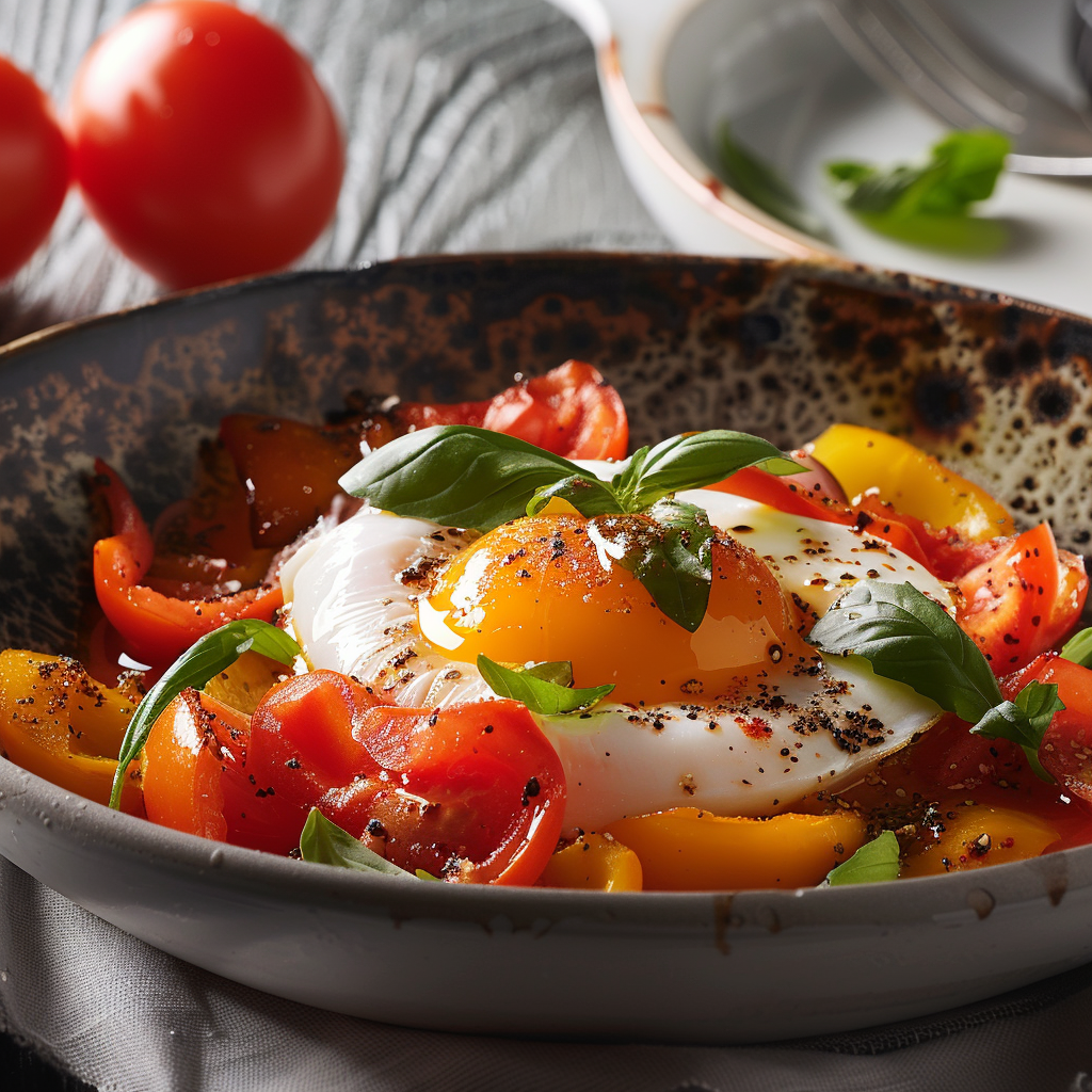 Piperade et Œuf au Plat depuis recettemoderne.com