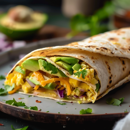 Recette de Wrap Avocat Cheddar Œufs depuis recettemoderne.com