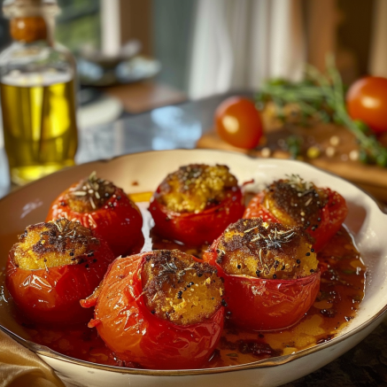 Pommes de Terre Farcies aux Tomates Cerise Depuis receettemoderne.com