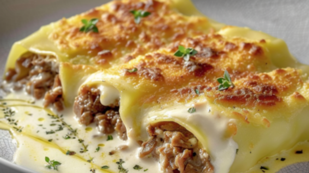 Cannellonis Viande Sauce Béchamel Depuis recettemoderne.com