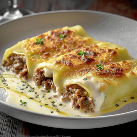 Cannellonis Viande Sauce Béchamel Depuis recettemoderne.com