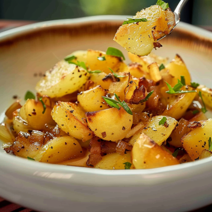 Pommes de Terre Sautées aux Oignons Depuis recettemoderne.com