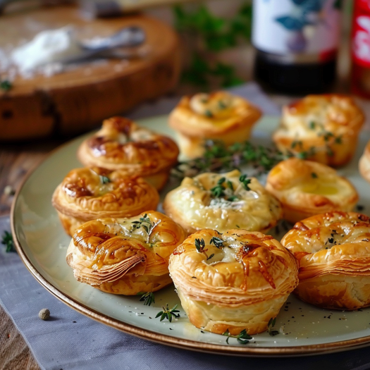 Mini-Bouchées Feuilletées Thon et Olives