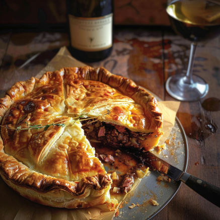 recette tourte rustique à la viande Depuis recettemoderne.com