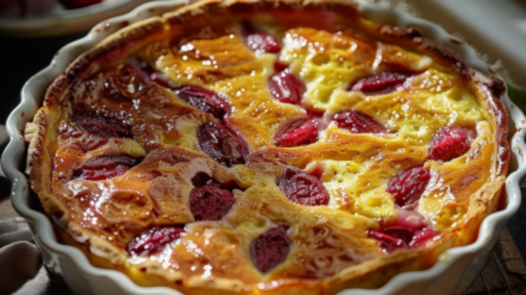 Recette de Clafoutis à la Rhubarbe Depuis recettemoderne.com