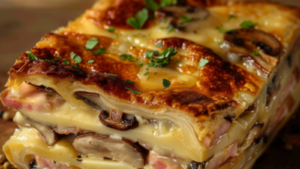Feuilleté aux Champignons et Jambon Depuis recettemoderne.com