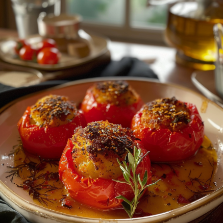 Pommes de Terre Farcies aux Tomates Cerise Depuis receettemoderne.com
