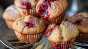 Muffins farcis à la confiture de fraises Depuis recettemoderne.com