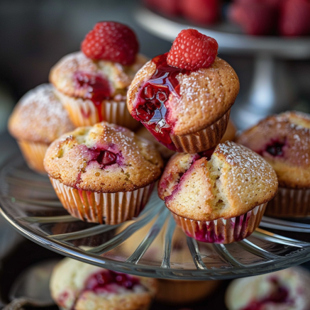 Muffins farcis à la confiture de fraises Depuis recettemoderne.com