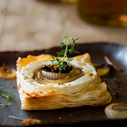 Feuilletés Chèvre Confit d'Oignon Depuis recettemodeerne.com