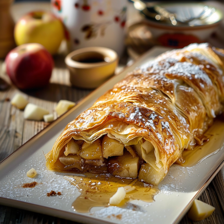 Strudel aux Pommes et au Miel Depuis recettemoderne.com