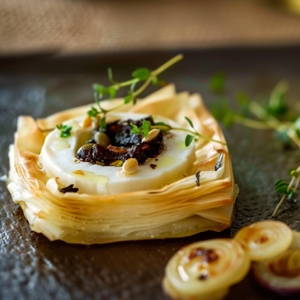 Feuilletés Chèvre Confit d'Oignon Depuis recettemodeerne.com