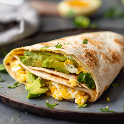 Recette de Wrap Avocat Cheddar Œufs depuis recettemoderne.com