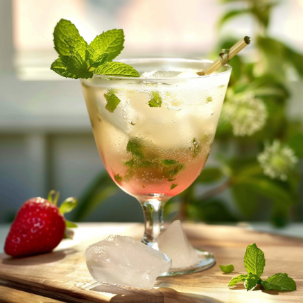 Mocktail à la Pastèque et à la Menthe Depuis recettemoderne.com