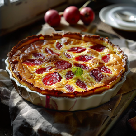 Recette de Clafoutis à la Rhubarbe Depuis recettemoderne.com