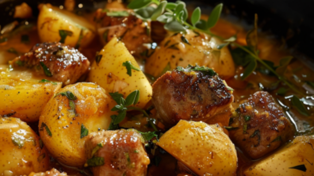 Ragoût de pommes de terre aux boulettes de viande Depuis recettemoderne.com