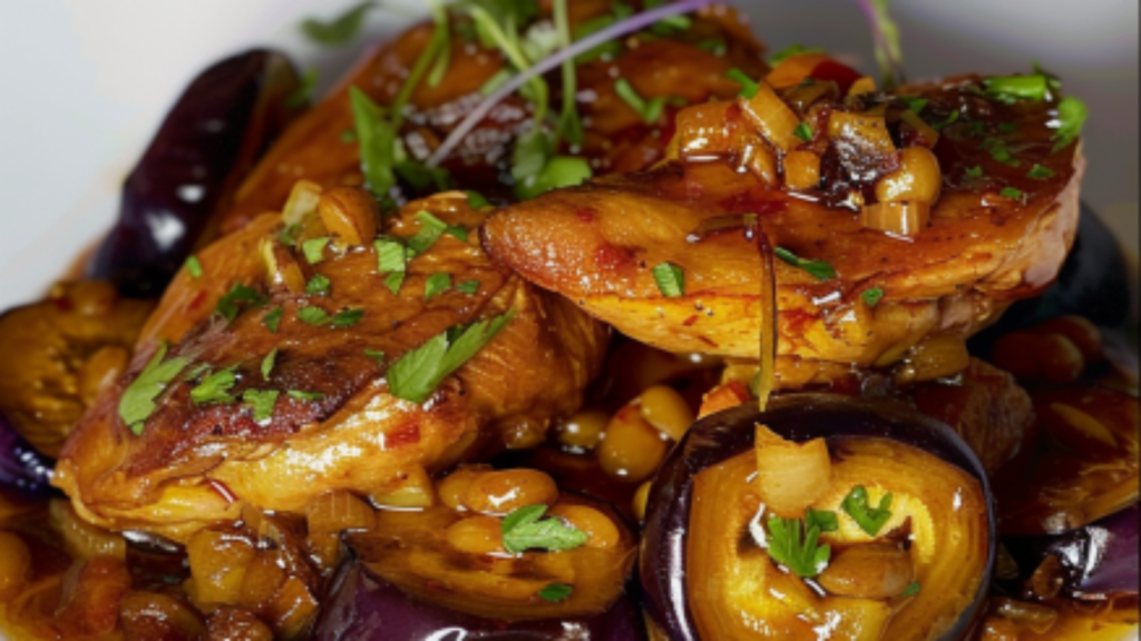 Ragoût de Poulet aux Aubergines Depuis recettemoderne.com