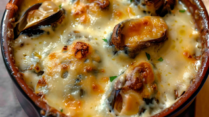 Moules gratinées Depuis recettemoderne.com