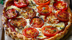 Tarte Tomate Chèvre Miel depuis recettemoderne.com