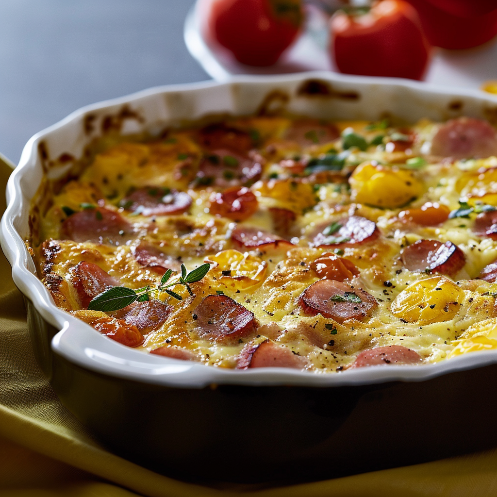 Clafoutis Salé au Jambon et Parmesan