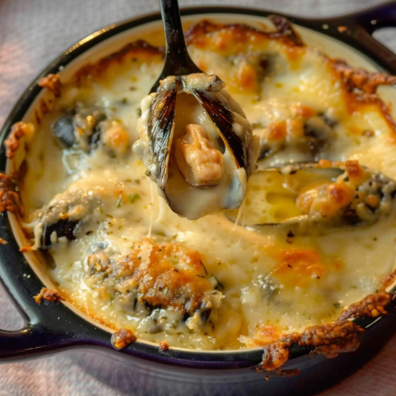 Moules gratinées Depuis recettemoderne.com