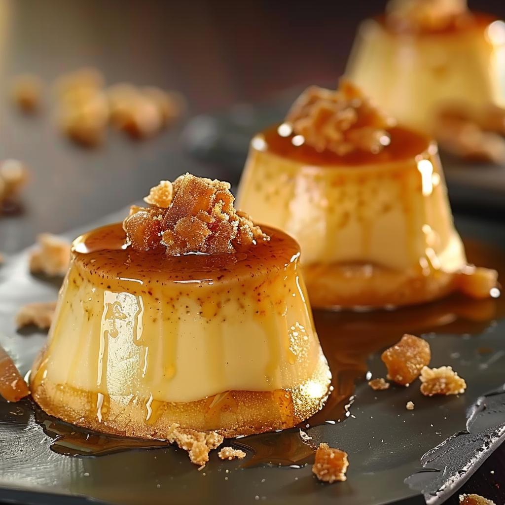 Petits Flans au Nougat de Montélimar depuis recettemoderne.com