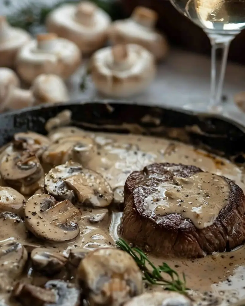 Filet-Mignon-Boursin-Pilzsauce von Recipemoderne.com