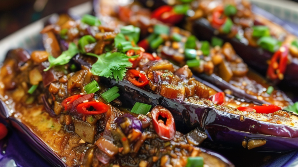 Aubergines à la Sichuanaise Depuis recettemoderne.com