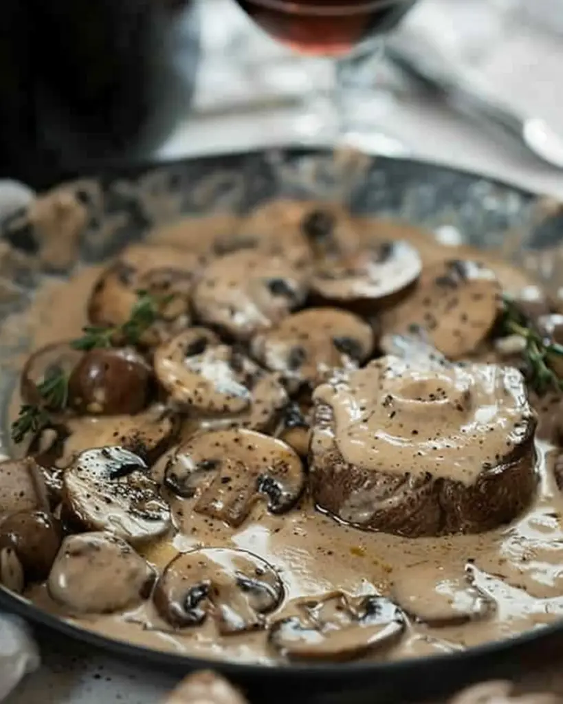 Filet-Mignon-Boursin-Pilzsauce von Recipemoderne.com