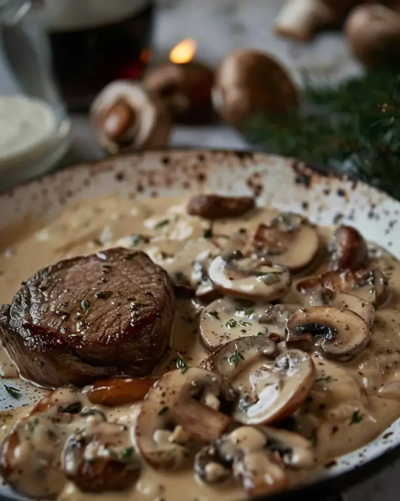 Filet Mignon Boursin Sauce Champignons Depuis recettemoderne.com