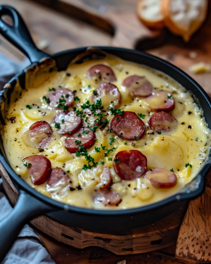 Fondue d’Endives aux Saucisses Fumées depuis recettemoderne.com