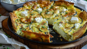 Clafoutis Salé aux Courgettes et Feta Depuis recettemoderne.com