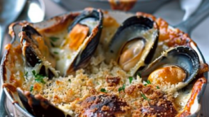 Moules Gratinées Comté Depuis recettemoderne.com