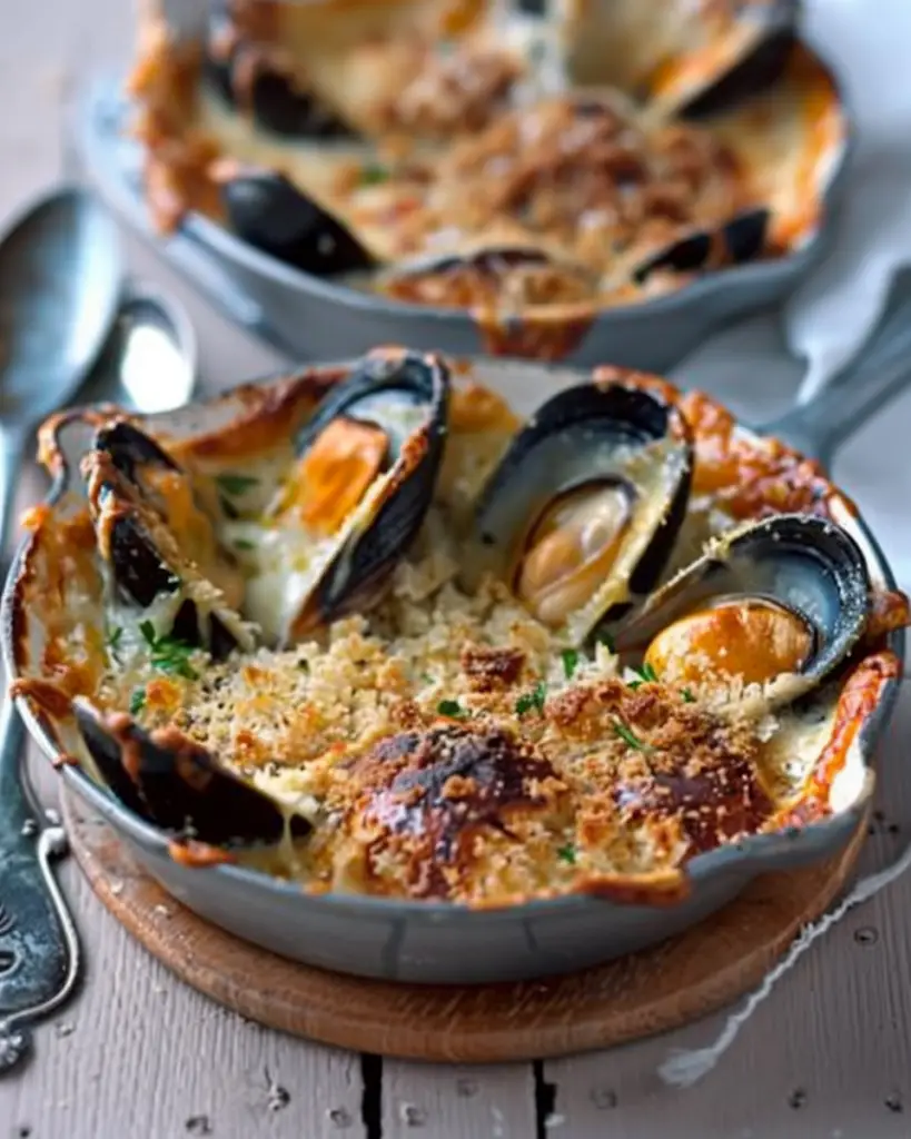 Moules Gratinées Comté Depuis recettemoderne.com