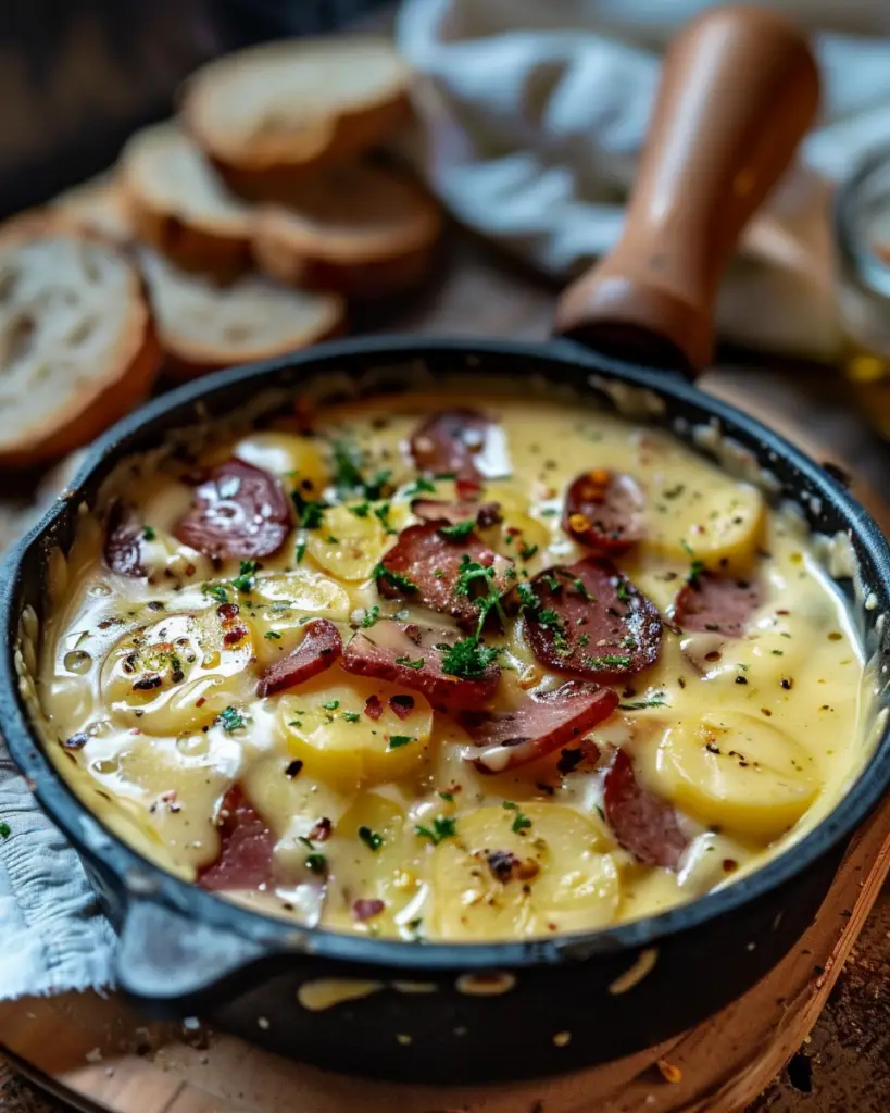 Fondue d’Endives aux Saucisses Fumées Depuis recettemoderne.com