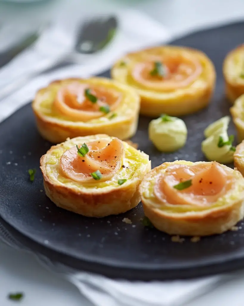 Petits flans poireaux-saumon