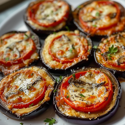 Tartelettes d’aubergines au fromage Depuis recettemoderne.com