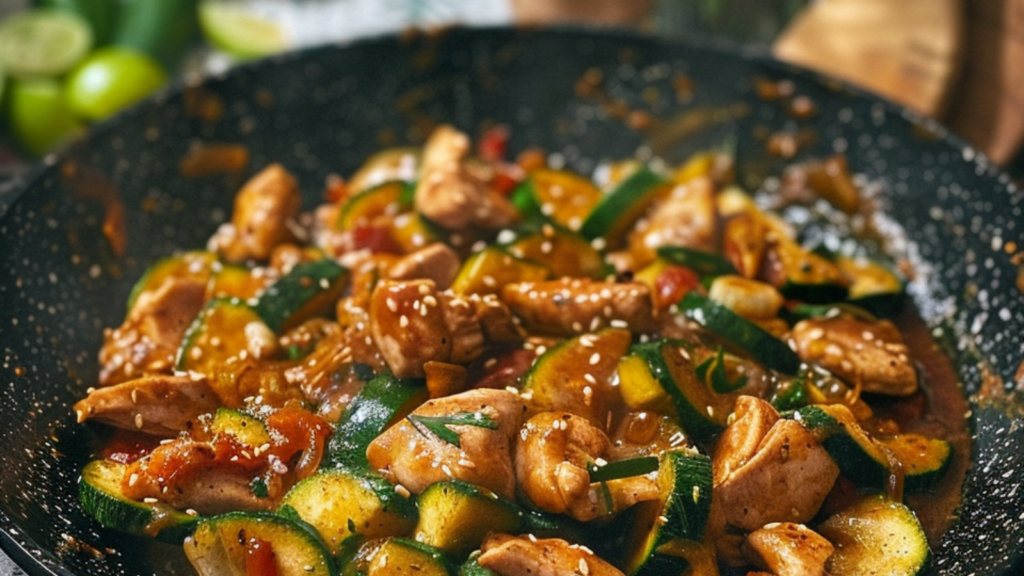 Sauté Poulet Courgette Sauce Soja Depuis recettemoderne.com