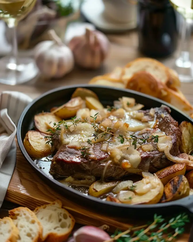 Bavette à la fondue d'échalotes Depuis recettemoderne.com